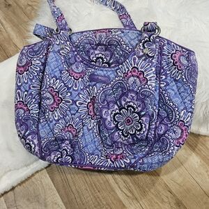 Vera Bradley Blue and Purple Floral Tote